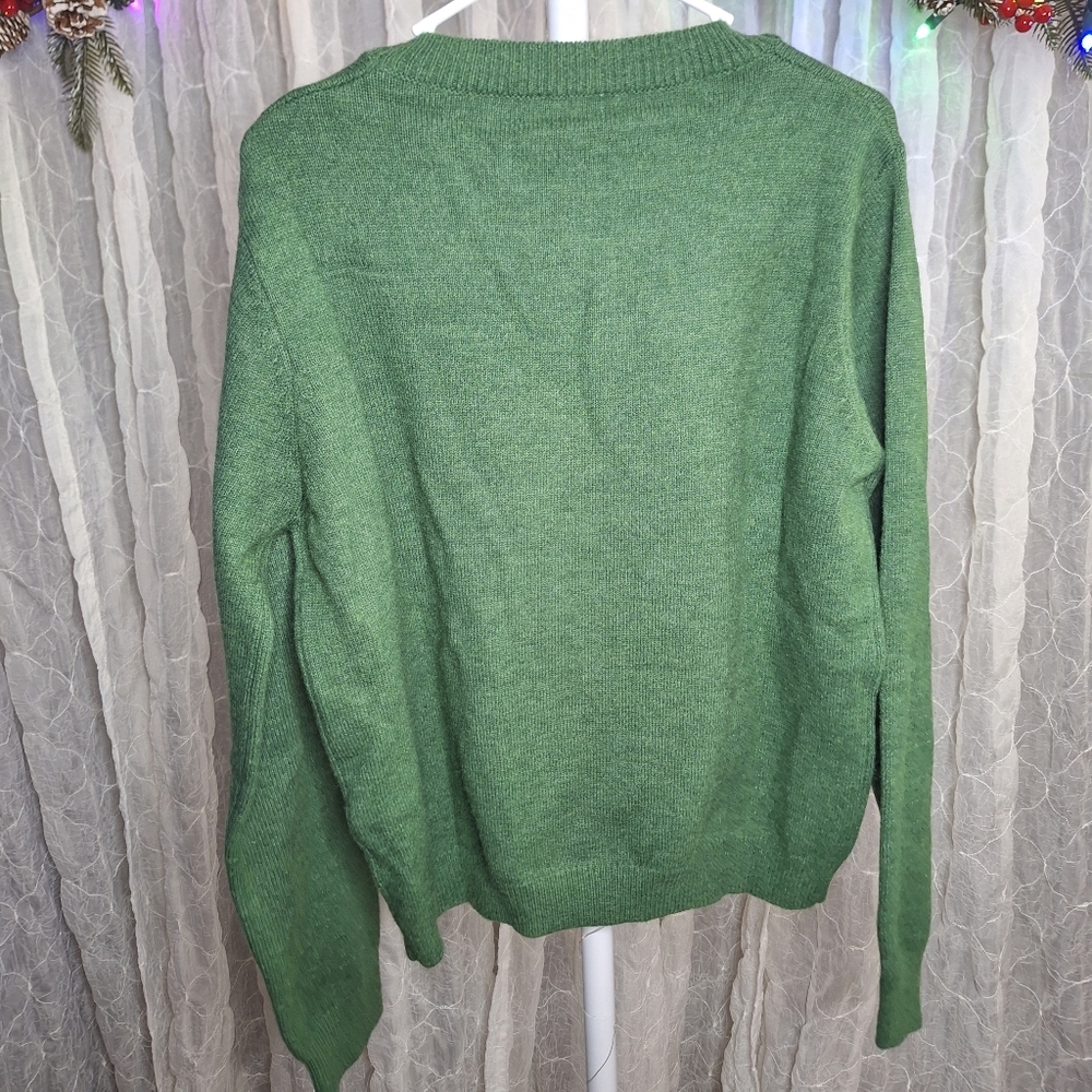 So Me Sequins Bows Ribbon Embellished Christmas Crew Neck Pull Over Sweater XL - Picture 5 of 6